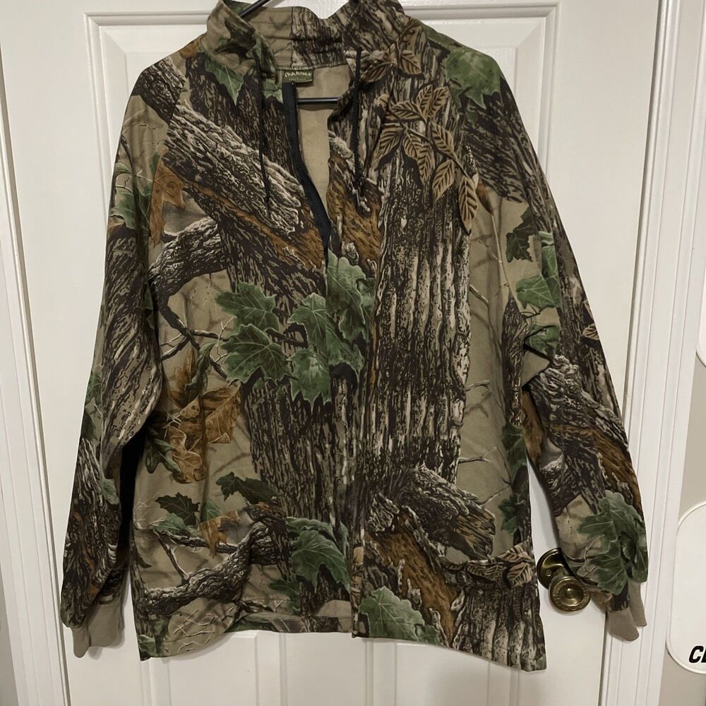 Spartan Realtree Jacket Men’s L Camo Hunting Coat Made In USA Vtg Lightweight
